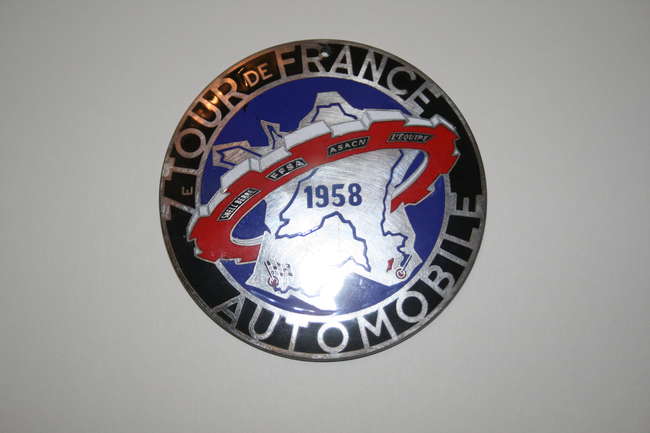 1958 Tour de France Competitor's Car Badge-Sold