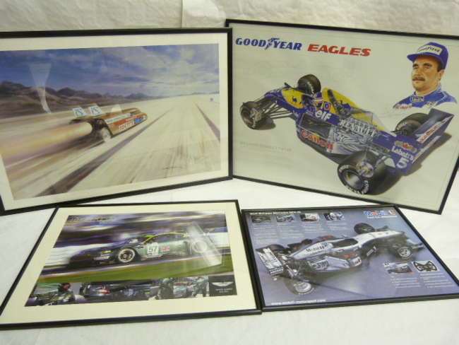 5 Assorted Motoring Prints-Sold