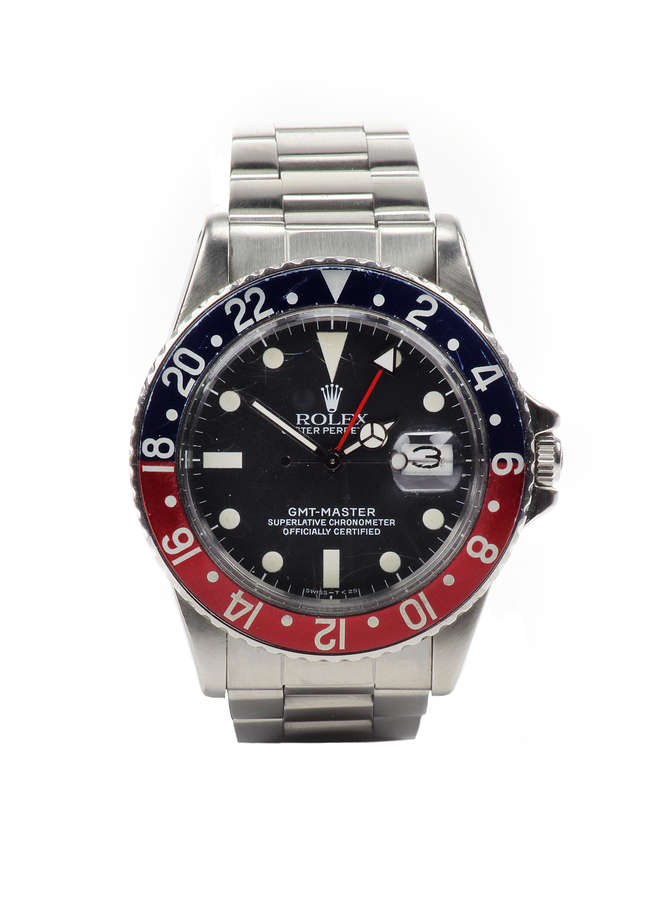 1982 Rolex GMT â€˜Pepsi' Model 16750 Flat dial-Auction Lot