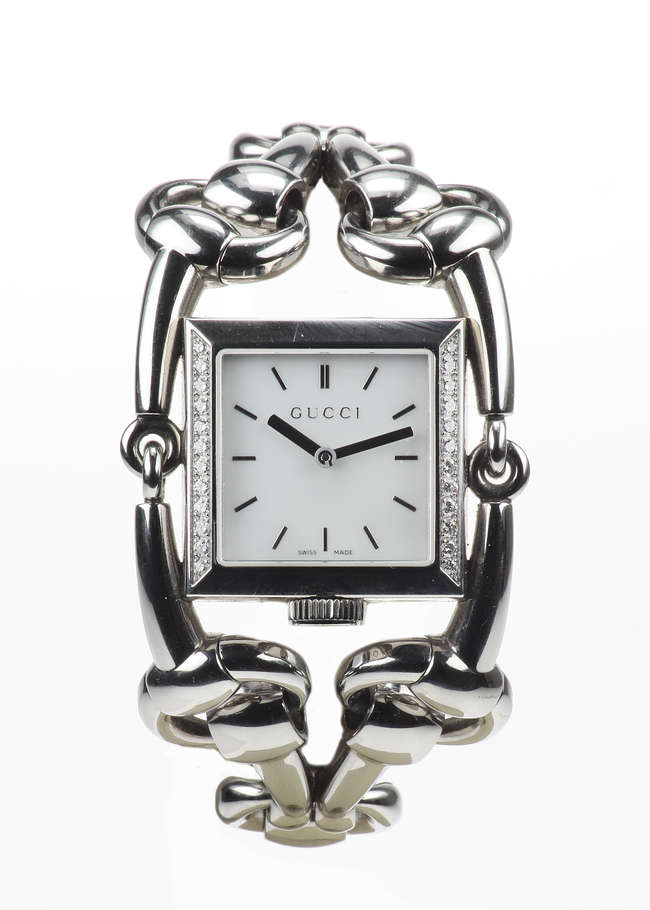 c.2005 Gucci Dress Watch with Diamond Bezel-Sold