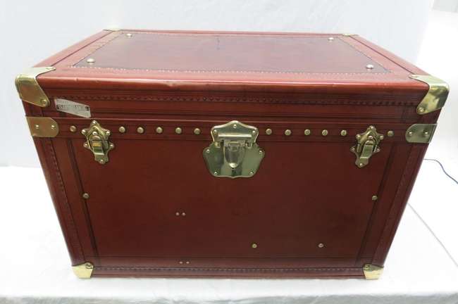 A very fine and smart antique French steamer Travel Trunk-Sold