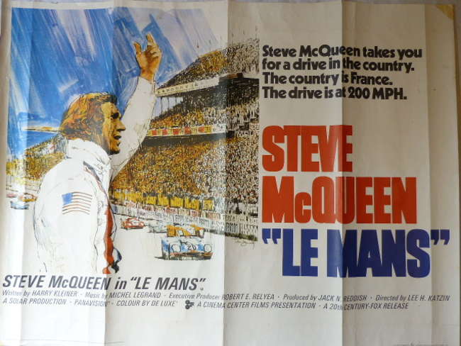 Rare Steve McQueen Le Mans Poster-Sold