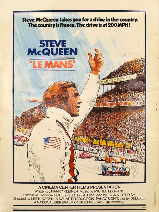 An original Steve McQueen Le Mans Poster-Sold