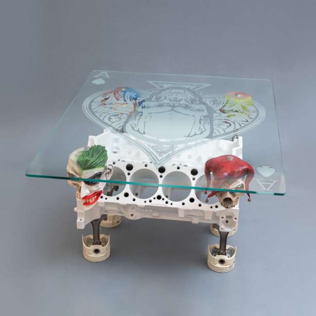 'No Limits' Fantasy Poker Table.-Sold