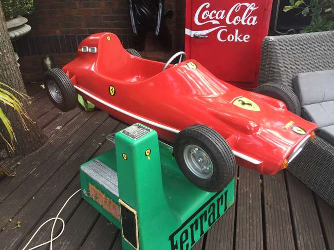 Child's arcade ride in the form of a 60's Ferrari-Sold