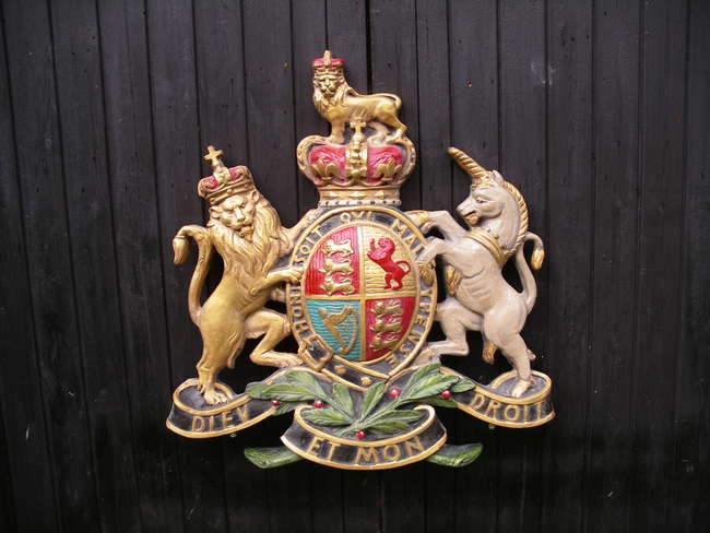 A large size Heraldic Royal Warrant.-Sold