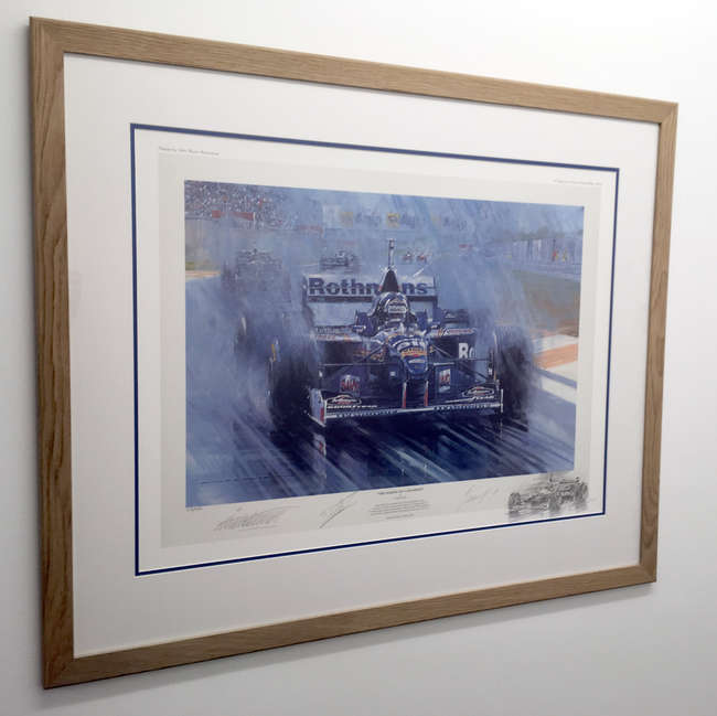 Damon Hill OBE by Nicholas Watts. -Sold