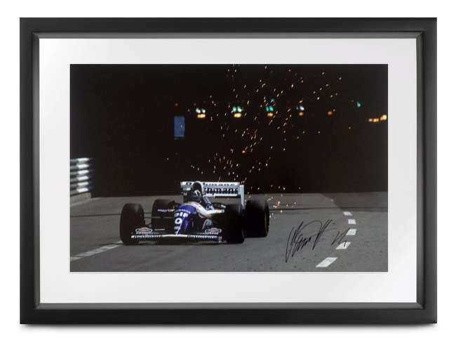  Damon Hill OBE photographic print.  -Sold