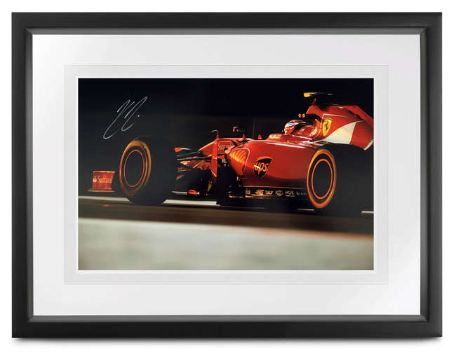 'Ferrari at sunset'. Photographic print.-Sold