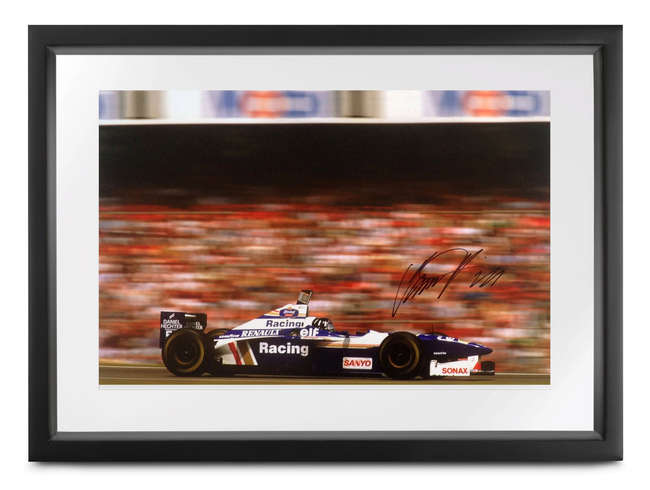 Damon Hill OBE at Hockenheim.-Sold