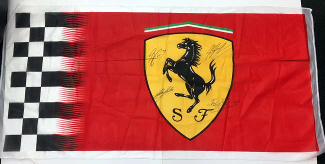 Multi-signed Ferrari Flag-Sold