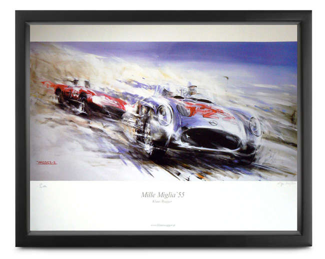 Signed Mille Miglia 1955 by Klaus Wagger.-Sold