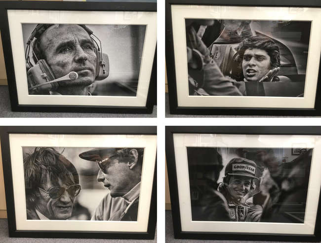 Candid B/W photographs of F1 people-Sold