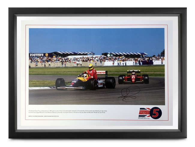 Taxi for Senna, signed Nigel Mansel.l -Sold