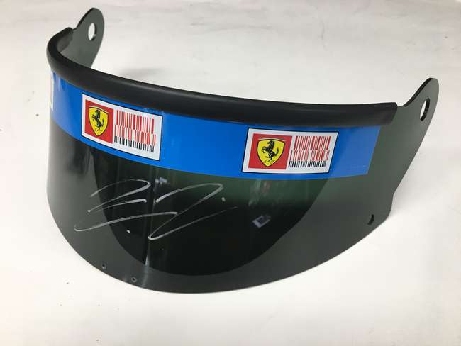Kimi RÃ¤ikkÃ¶nen signed, full-size helmet visor-Sold