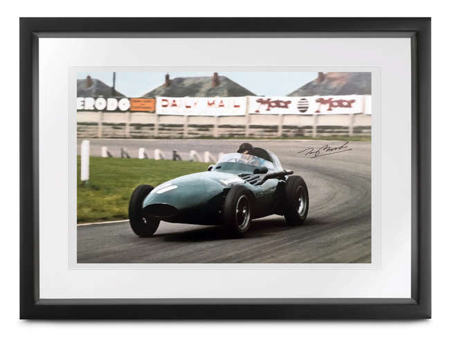 Tony Brooks signed, Vanwall 1957 at Aintree-Sold