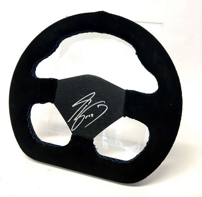 Racing Steering Wheel, signed by Alain Prost OBE-Sold