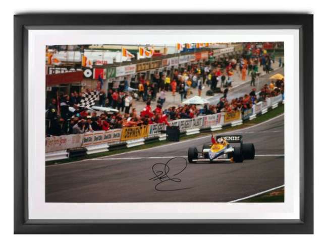 Nigel Mansell signed '1st Win' -Sold