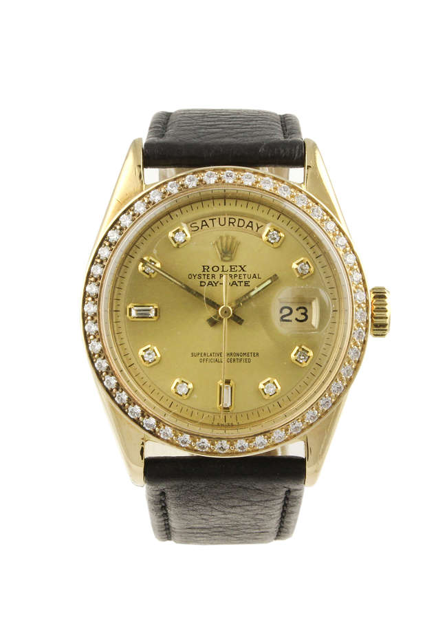 Rolex Day-date 18ct yellow gold After-set Diamond Dial and B-Sold