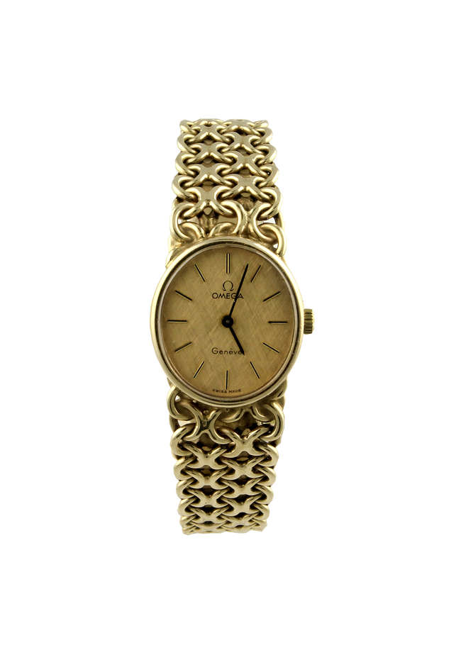 Omega geneve discount 9ct gold watch