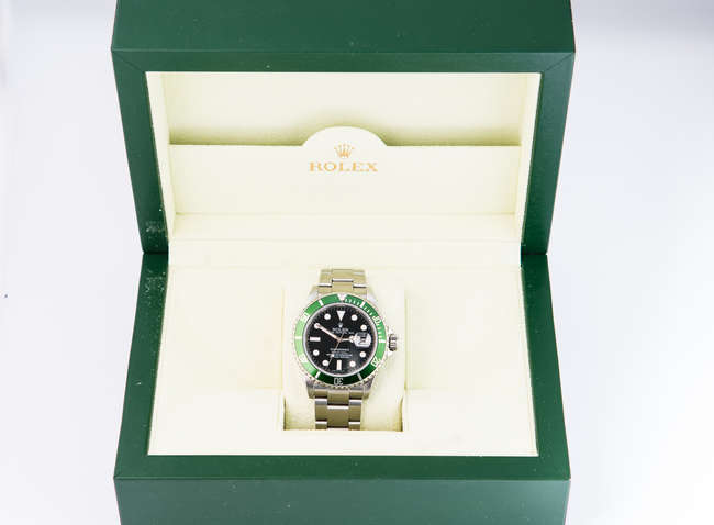 2008 Rolex Submariner 16610LV Green Bezel 50th Anniversary-Sold