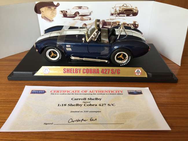 Carroll Shelby signed print.-Auction Lot