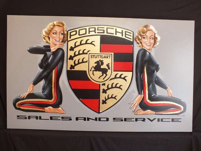 Porsche Girls Painting-Sold