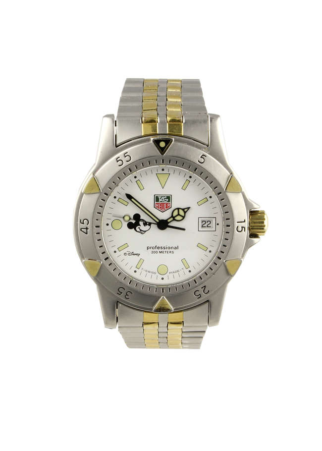  C.1991 Tag Heuer  1500 Bi metal 'Mickey Mouse' Limited Edit-Auction Lot