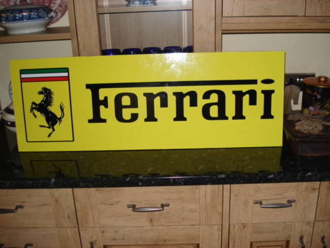 Ferrari Garage Wall Sign-Sold