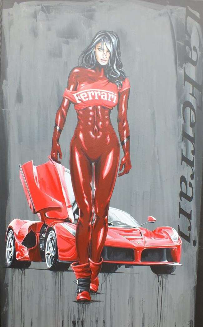'La Ferrari' Original by Tony Upson-Sold