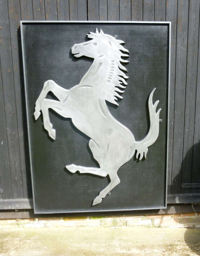 Aluminium Cavallino Rampante Ferrari sign-Sold