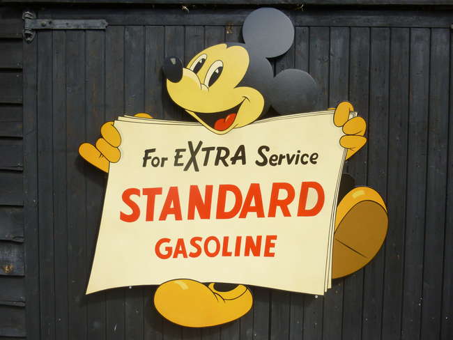 Mickey Mouse Gasoline Cut Out-Sold