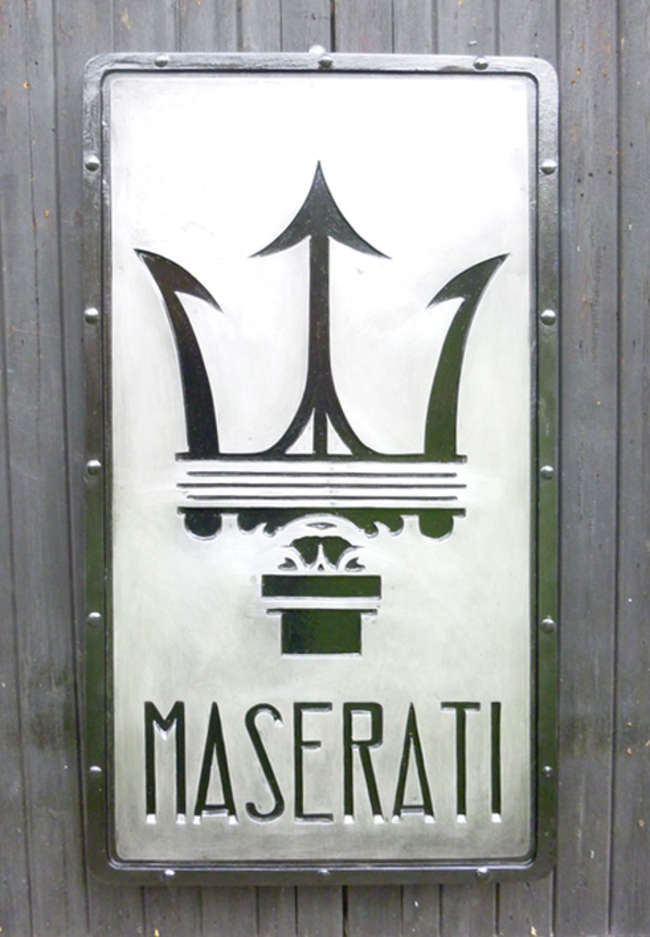 Maserati Badge Sign-Sold