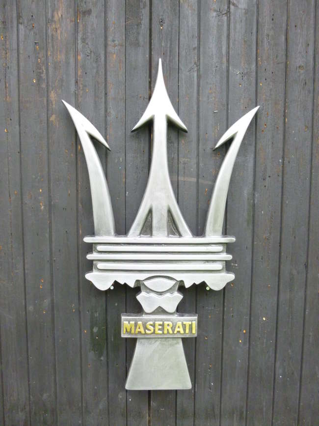 Aluminium Maserati Trident emblem-Sold
