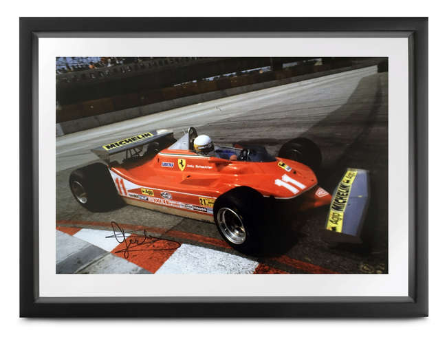 Ferrari 312 T2 at Long Beach, signed Jody Scheckter-Sold