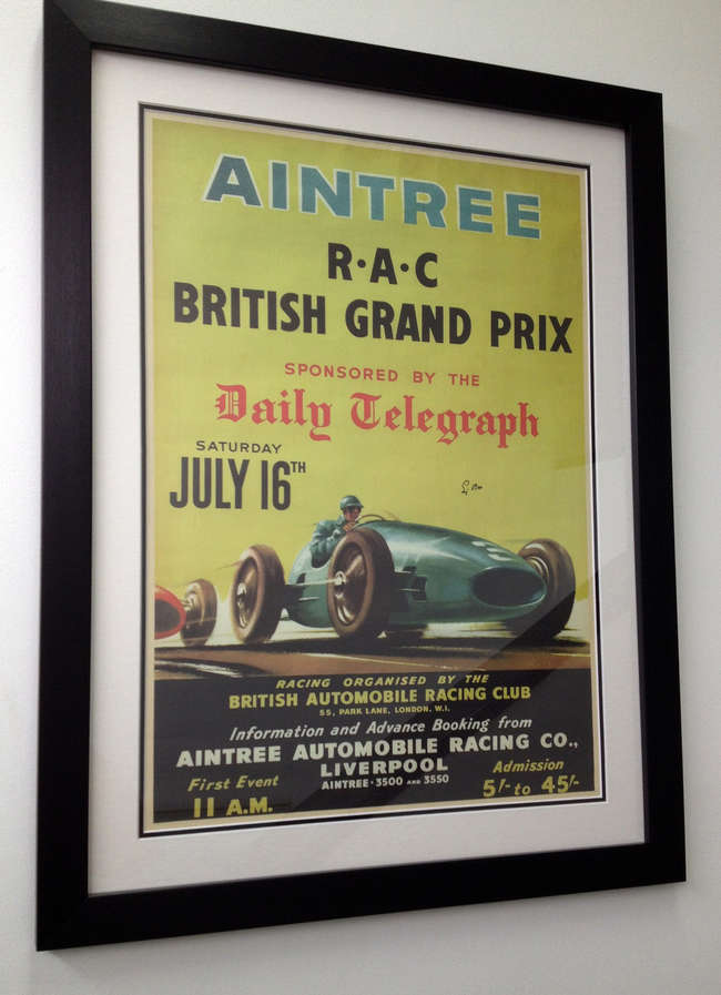 British Grand Prix, Aintree 55 Poster.-Sold