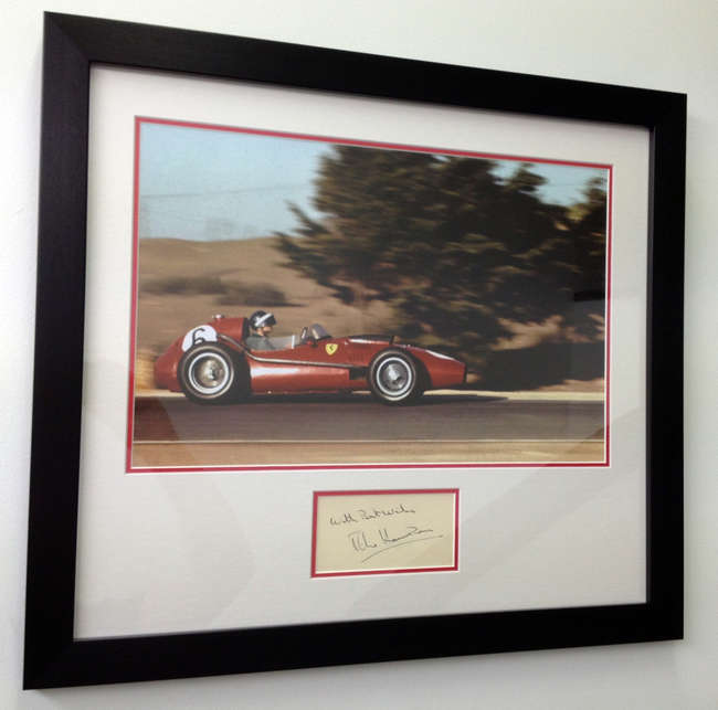 Mike Hawthorn signed, Ferrari Dino 246. -Sold