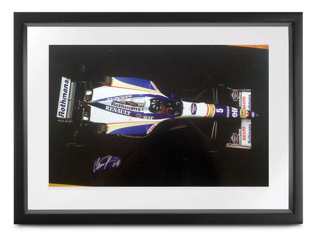 Damon Hill OBE signed, Williams overhead, Imola 1996-Auction Lot