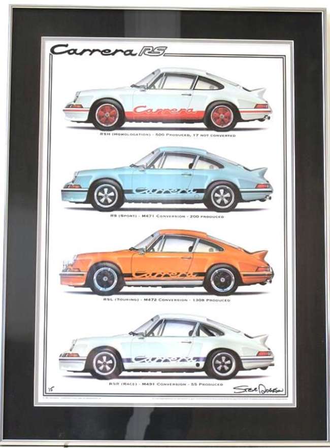 Carrera RS - signed by the artist Steve Anderson-Sold