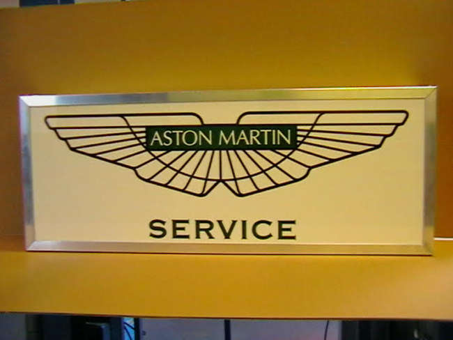 Aston Martin Illuminated Service Sign.-Sold