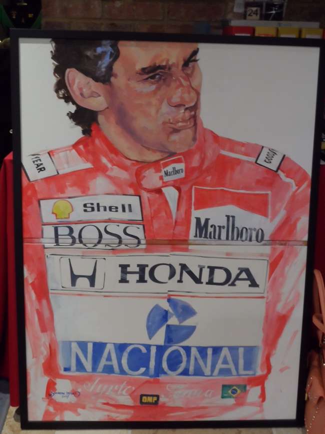 Aryton Senna Original Painting-Sold