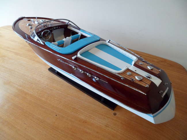 Riva Aquarama Lamborghini Scale Model Boat.-Sold