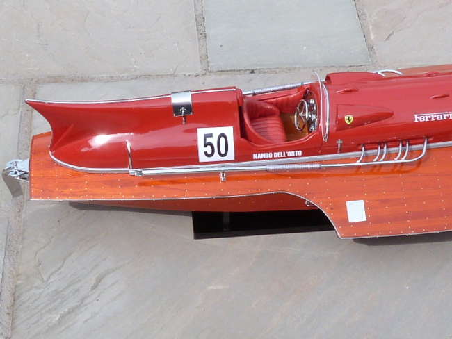Ferrari hydroplane model boat.-Sold