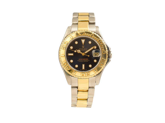 18ct Yellow Gold and Stainless Steel Rolex Yacht-Master Brac-Auction Lot