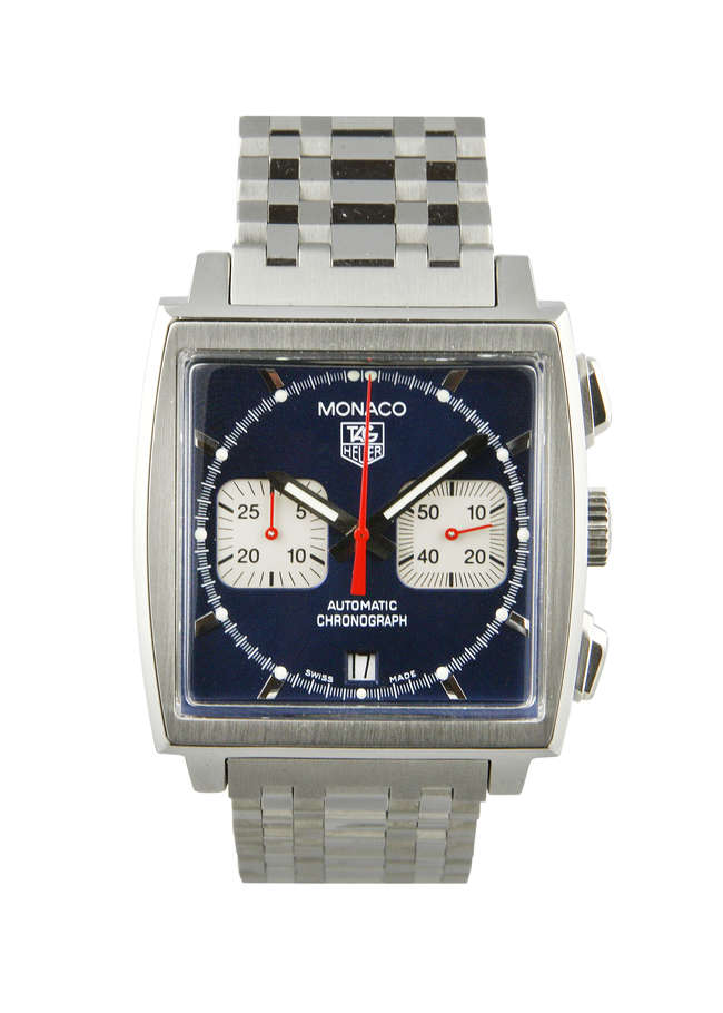 2006 Tag Heuer Blue Monaco 'Steve McQueen' with box and pape-Sold