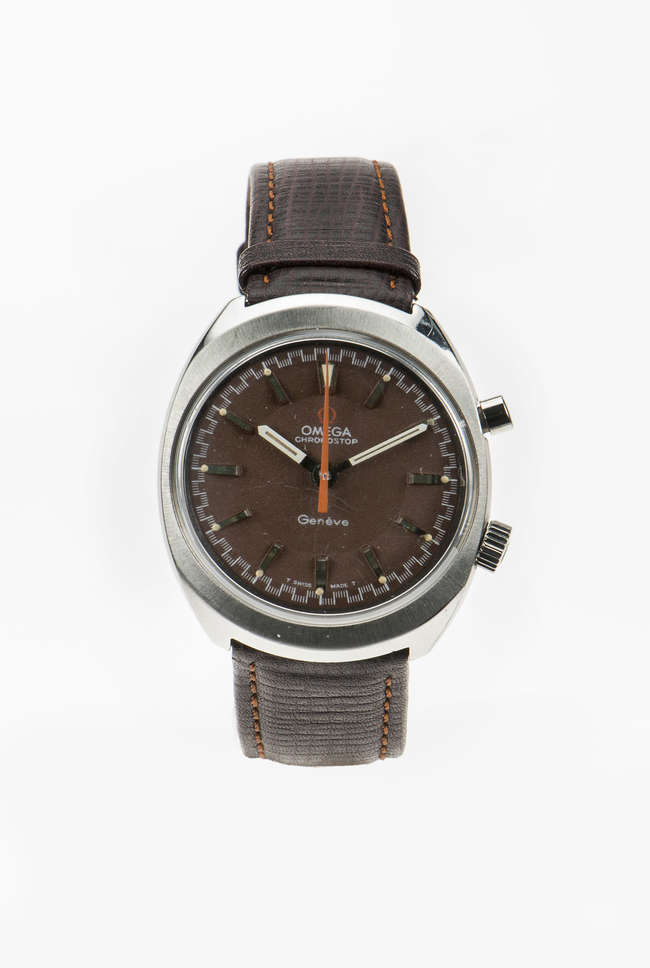c.1967 Omega Chronostop Rare Rouge Dial-Sold