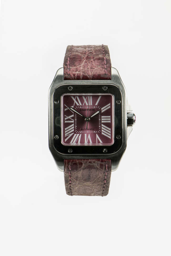 C.2009 Cartier Santos 100 'ladies' stainless steel Automatic-Auction Lot