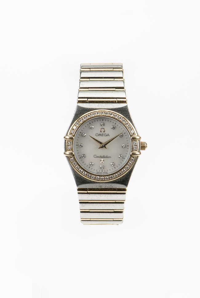 Omega Constellation Bi Metal diamond Bezel and Diamond Dial-Auction Lot