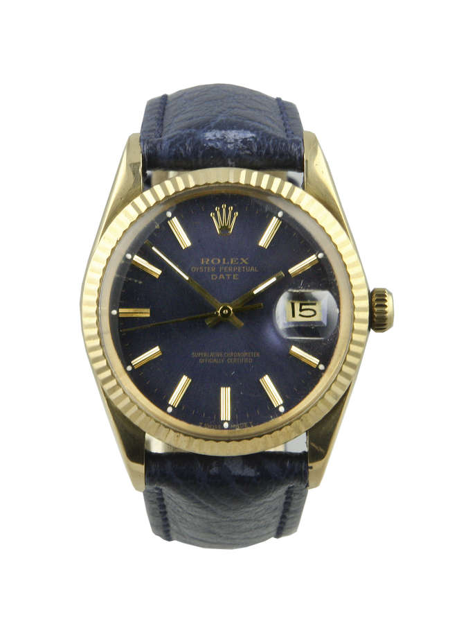 Rolex Oyster Perpetual Date 18ct Yellow Gold-Auction Lot