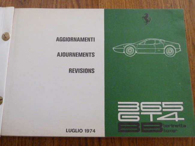 Ferrari 365GT4BB Parts Manual-Auction Lot
